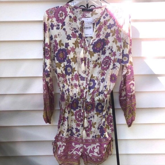 NWT size medium Floral Print Romper - Picture 5 of 9